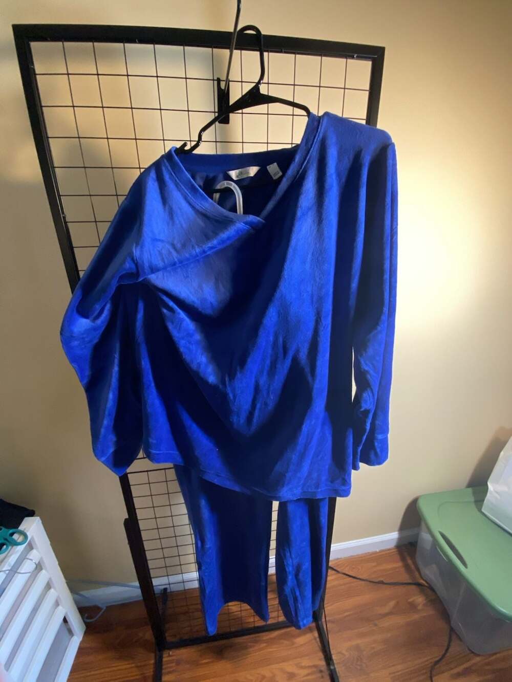 D&Co Active Velour Lounge Set Size XL Blue Top and Pants